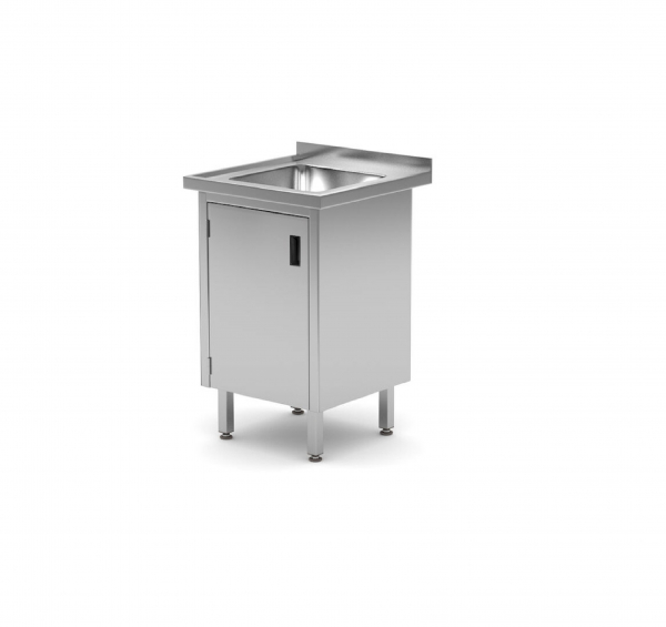 Стіл з раковиною і шафою  600x600x(H)850 813522 Hendi Stainless steel