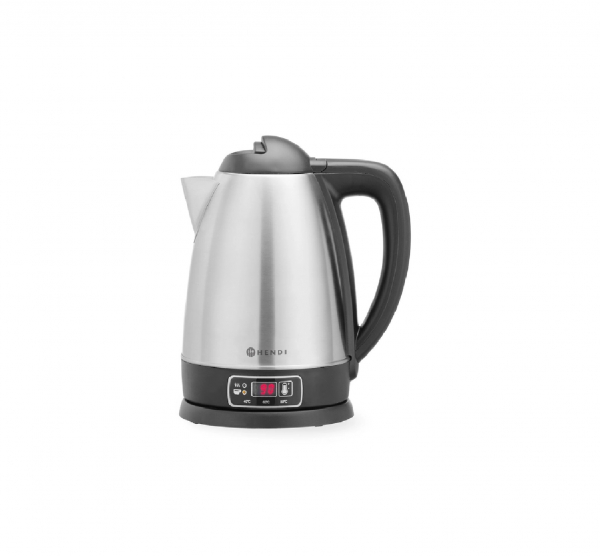 Електричний чайник з терморегулятором, HENDI, 1,8L, 230V/1800W, 225x168x(H)288mm 209943 Hendi 18/8 Stainless steel;PP (Polypropylene)