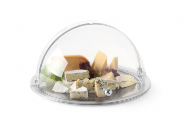 Піднос із кришкою, Ø380x(H)240 мм 424001 Hendi SAN (Styrene acrylonitrile resin);Stainless steel