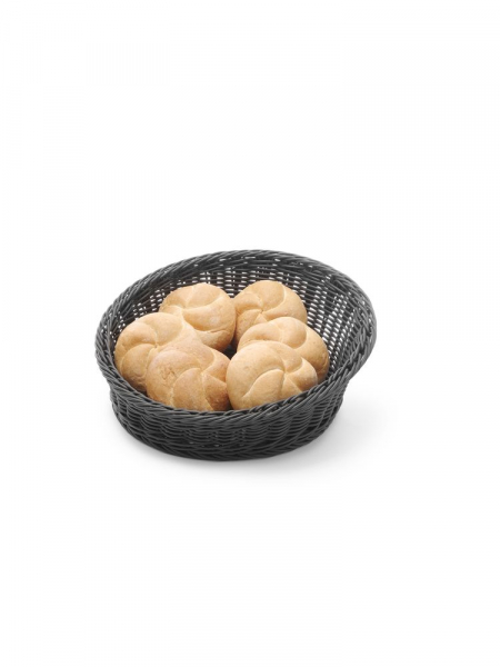 Кошик для хліба із закругленими кутами - чорний - ø310x(H)120 mm 426579 Hendi