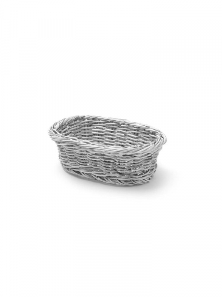 Корзина для хлеба круглая -  серая - 190x120x(H)60 mm