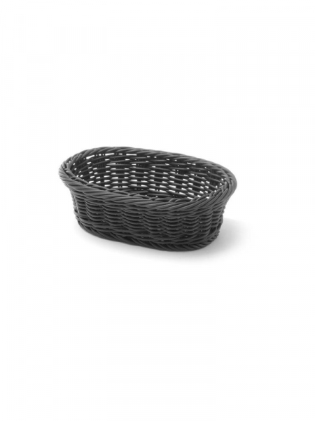 Корзина для хлеба круглая - черная - 190x120x(H)60 mm
