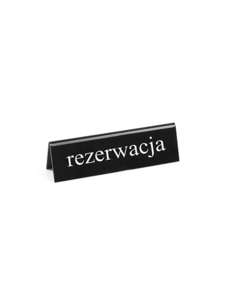 Настільна інформаційна табличка "Rezerwacja", 130x35x(H)40 мм 663523 Hendi