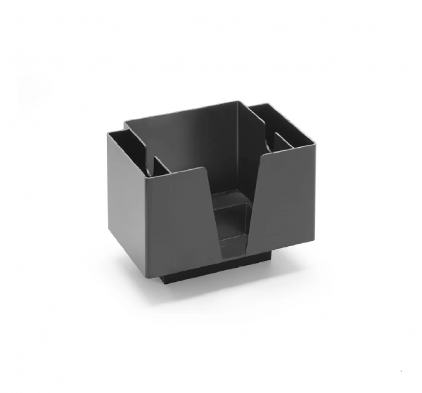 Серветниця з 3 відділеннями, Bar up, Чорний, 193x143x(H)136mm 596890 Hendi PS (Polystyrene)