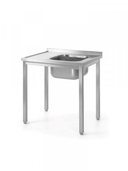 Стіл з мийкою на болтах - для настінного монтажу 600x700x(H)850 mm 812877 Hendi