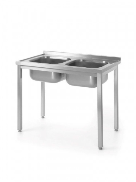 Стол с мойкой с двумя раковинами 1000x700x(H)850 mm