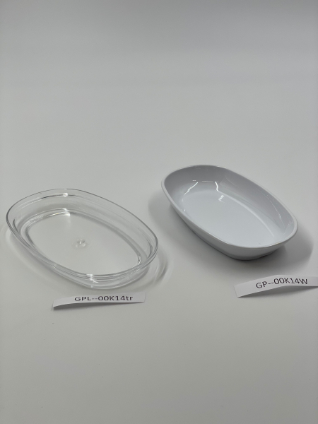 Овальна тарілка з полікарбонату, біла GP--00K14W Gastro Plast PC Білий