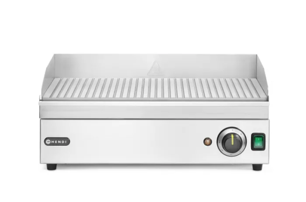 Поверхня для смаження-гриль - рифлена, Kitchen Line, 220-240В/2400Вт, 527x404x(H)233мм 154953 Hendi Stainless steel