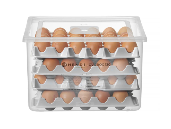 Контейнер для яєць OVOBOX 120, HENDI, GN 2/3, 18л, 355x325x(H)200 мм 870785 Hendi PP (Polypropylene);PET (Polyethyleentereftalate)