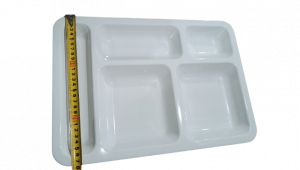 Піднос для їжі, 5 секцій, 379х298 мм GSS--0001 Gastro Plast PC Білий