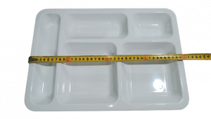 Піднос для їжі, 5 секцій, 379х298 мм GSS--0001 Gastro Plast PC Білий