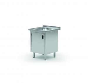 Стіл з раковиною і шафою 600x700x(H)850 813546 Hendi Stainless steel