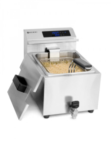 Фритюрниця MasterPro із зливним краном - 8 л. 207369 Hendi 18/0 Stainless steel