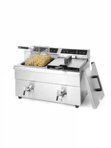 Фритюрниця індукційна Kitchen Line - 2х8 л 215029 Hendi Stainless steel