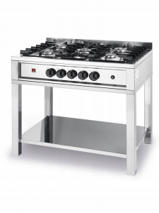 Плита газова 5-ти конфоркова на відкритому модулі 225806 Hendi Stainless steel