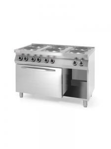 Плита электрическая 6-ти конфорочная Kitchen Line с электрическим конвекционным духовым шкафом GN 1/1