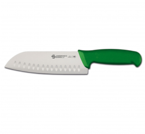 Ніж Supra Colore Santoku, Ambrogio Sanelli, Зелений, (L)310mm S350.018G Hendi X50CrMoV15 Stainless steel;POM (Polyoxymethylene)
