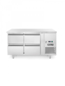 Холодильний стіл Profi Line 700 з 4 ящиками та тумбочкою - 230V / 250W - 0/8˚C - 1360x700x(H)850 233764 Hendi Stainless steel