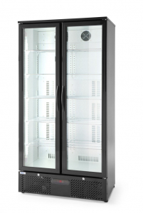 Шафа холодильна, 2-х дверна 458, 900x515x(H)1820 мм 233931 Hendi Aluminium;Chrome-plated;Hardened glass;Powder coated metal