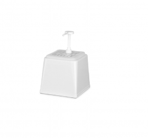 Диспенсер для соусів з помпою, HENDI, 2,5L, Білий, 230x210x(H)250mm 203545 Hendi ABS (Acrylonitril-butadieen-styrene)