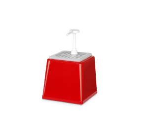 Диспенсер для соусів з помпою, HENDI, 2,5L, Червоний, 230x210x(H)250mm 203521 Hendi