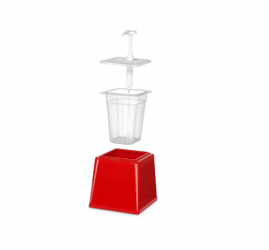 Диспенсер для соусів з помпою, HENDI, 2,5L, Червоний, 230x210x(H)250mm 203521 Hendi