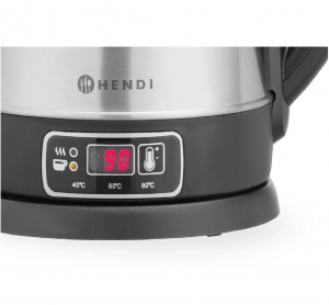 Електричний чайник з терморегулятором, HENDI, 1,8L, 230V/1800W, 225x168x(H)288mm 209943 Hendi 18/8 Stainless steel;PP (Polypropylene)