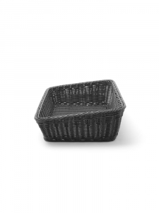 Корзина для хлеба со скошенным краем - черный - 400x300x(H)120 mm