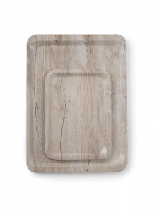 Поднос сервировочный - имитация дерева - woodlight - 330x430 mm