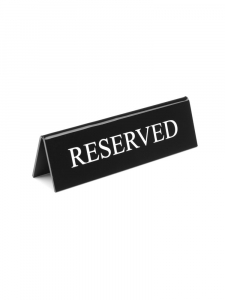 Настільна інформаційна табличка ''Reserved'', 130х30х(В)38мм 663462 Hendi
