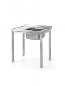 Стіл з мийкою на болтах - для настінного монтажу 600x700x(H)850 mm 812877 Hendi