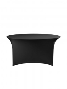 Скатертина кругла Symposium - ø1800x760 - чорна 814468 Hendi Plain Jersey 160 g/m2 90% micro polyester / 10% elastan