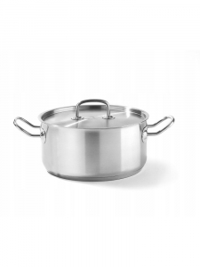 Каструля низька з кришкою Kitchen Line, 5 л, Ø240x(H)115 мм 836026 Hendi