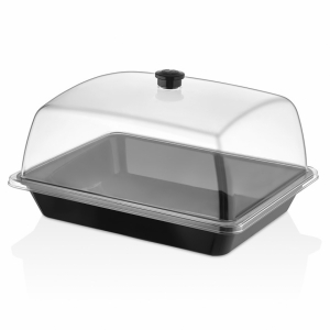 Кришка для підносу GN 1/2, сумісна з GFT--0012BL GF--0012 Gastro Plast PC Прозорий