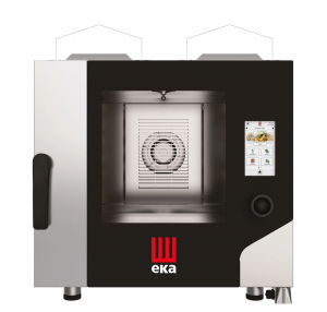 Конвекційно-парова газова духовка Millennial Touch Screen Gastro з системою очищення, 5x GN 1/1 - електронне управління, Tecnoeka, 9,3 кВт, 730x850x(H)800 мм MKF511GTS Hendi Double pane glass;18/0 Stainless steel