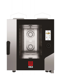 Конвекційно-парова газова духовка Millennial Touch Screen Gastro з системою очищення, 7x GN 1/1 - електронне управління, Tecnoeka, 13,5кВт, 730x850x(H)950 мм MKF711GTS Hendi Double pane glass;18/0 Stainless steel