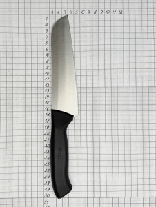 Нож Santoku ECCO, 170мм, черный