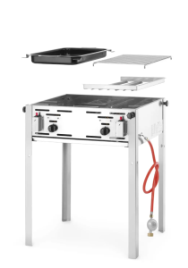 Гриль газовий Roast-Master Maxi 50/50, HENDI, 11kW, 850x675x(H)600мм 154540 Hendi