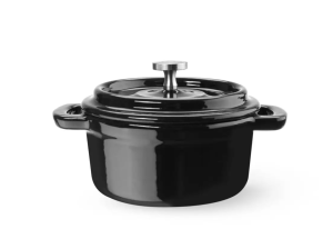 Каструля чавунна емальована, 0,27л, чорна, 130x100x(H)48мм 626894 Hendi