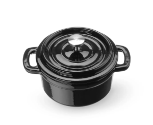 Каструля чавунна емальована, 0,27л, чорна, 130x100x(H)48мм 626894 Hendi