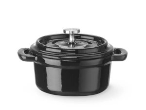 Каструля чавунна емальована, 0,27л, чорна, 130x100x(H)48мм 626894 Hendi