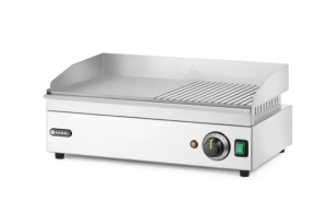 Поверхня для смаження-гриль - 1/2 - гладка, 1/2 - рифлена - Kitchen Line, 20-240В/2400Вт, 527х404х(В)233мм 154946 Hendi Stainless steel