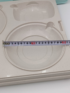 Термопіднос на 5 відділень з замком, 540 x 380 x 120 mm TT--005NL Gastro Plast PE Зелено-кремовий