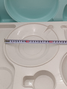 Термопіднос на 5 відділень з замком, 540 x 380 x 120 mm TT--005NL Gastro Plast PE Зелено-кремовий