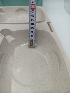 Термопіднос на 6 відділень з замком, 540 x 380 x 120 mm TT--006NL Gastro Plast PE Зелено-кремовий