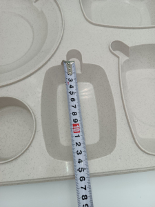 Термопіднос на 6 відділень з замком, 540 x 380 x 120 mm TT--006NL Gastro Plast PE Зелено-кремовий