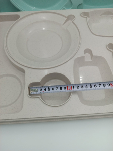 Термопіднос на 6 відділень з замком, 540 x 380 x 120 mm TT--006NL Gastro Plast PE Зелено-кремовий