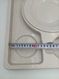 Термопіднос на 6 відділень з замком, 540 x 380 x 120 mm TT--006NL Gastro Plast PE Зелено-кремовий