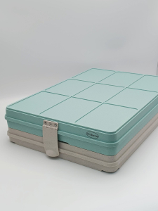 Термопіднос на 5 відділень з замком, 540 x 380 x 120 mm TT--005NL Gastro Plast PE Зелено-кремовий