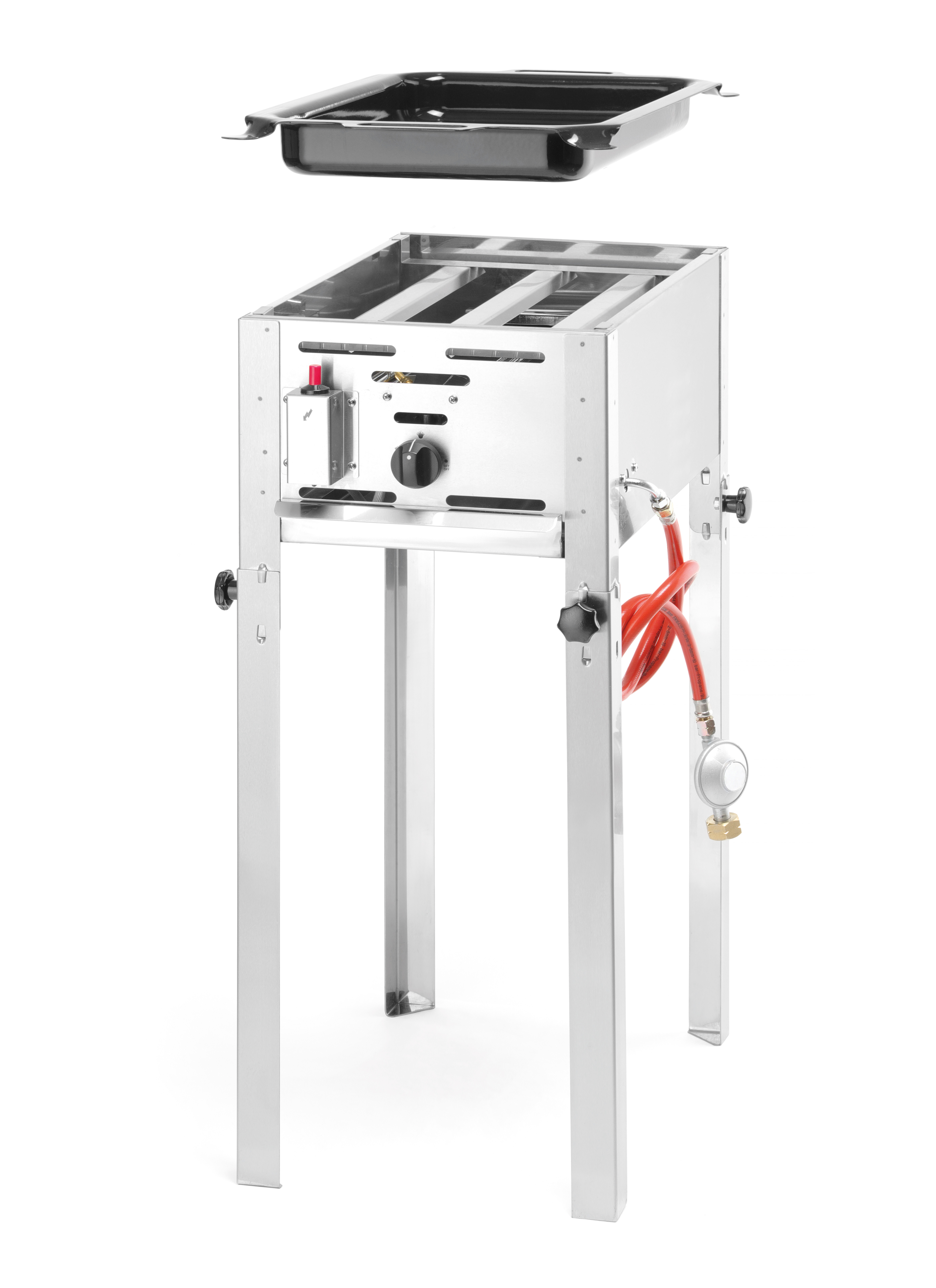 Гіль газовий Grill Master MINI GN 1/1 - підлоговий, 5,8 кВт, 340x540x840(H) мм 154700 Hendi Chrome-plated;18/0 Stainless steel